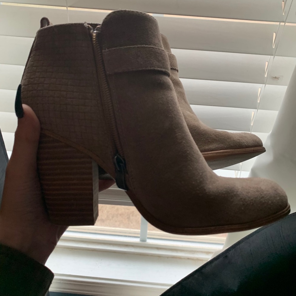 Tan booties